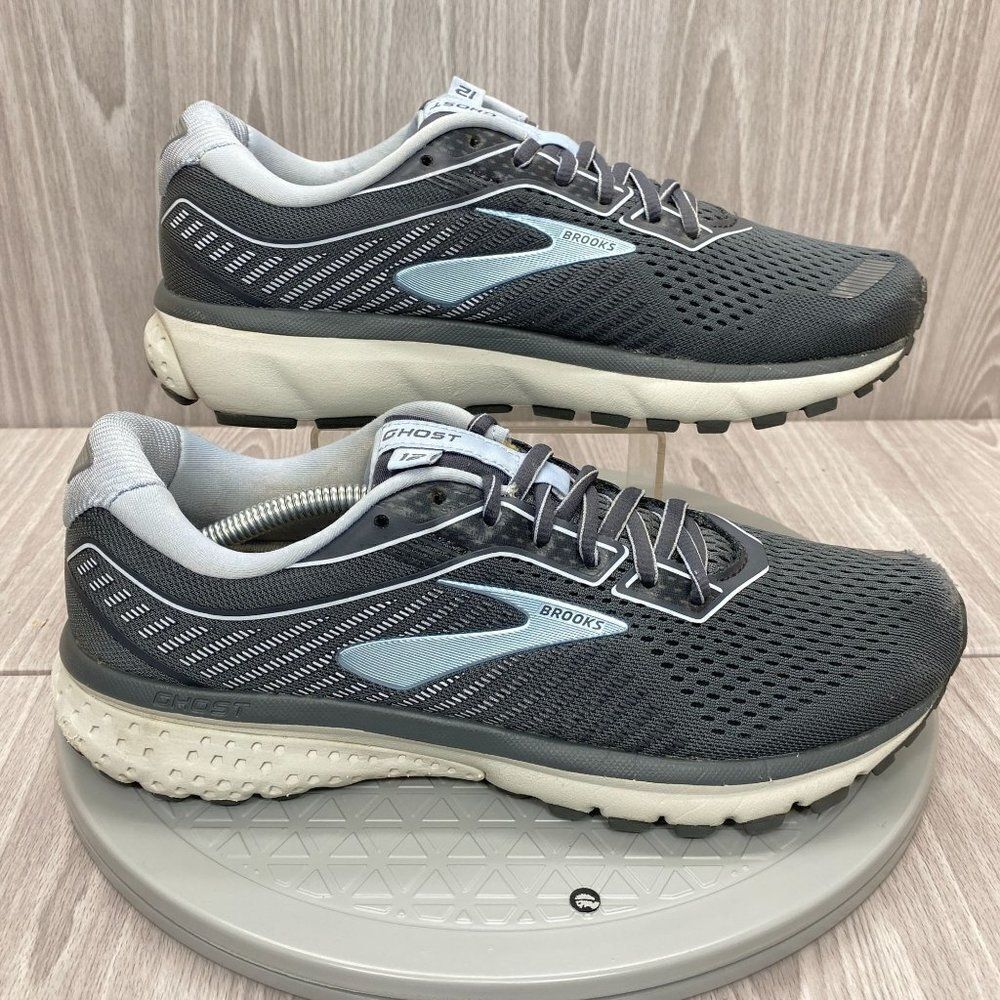 Brooks Women's Ghost 12 Gray Mesh Running Shoes Athletic Gym Sneakers Sz 8.5